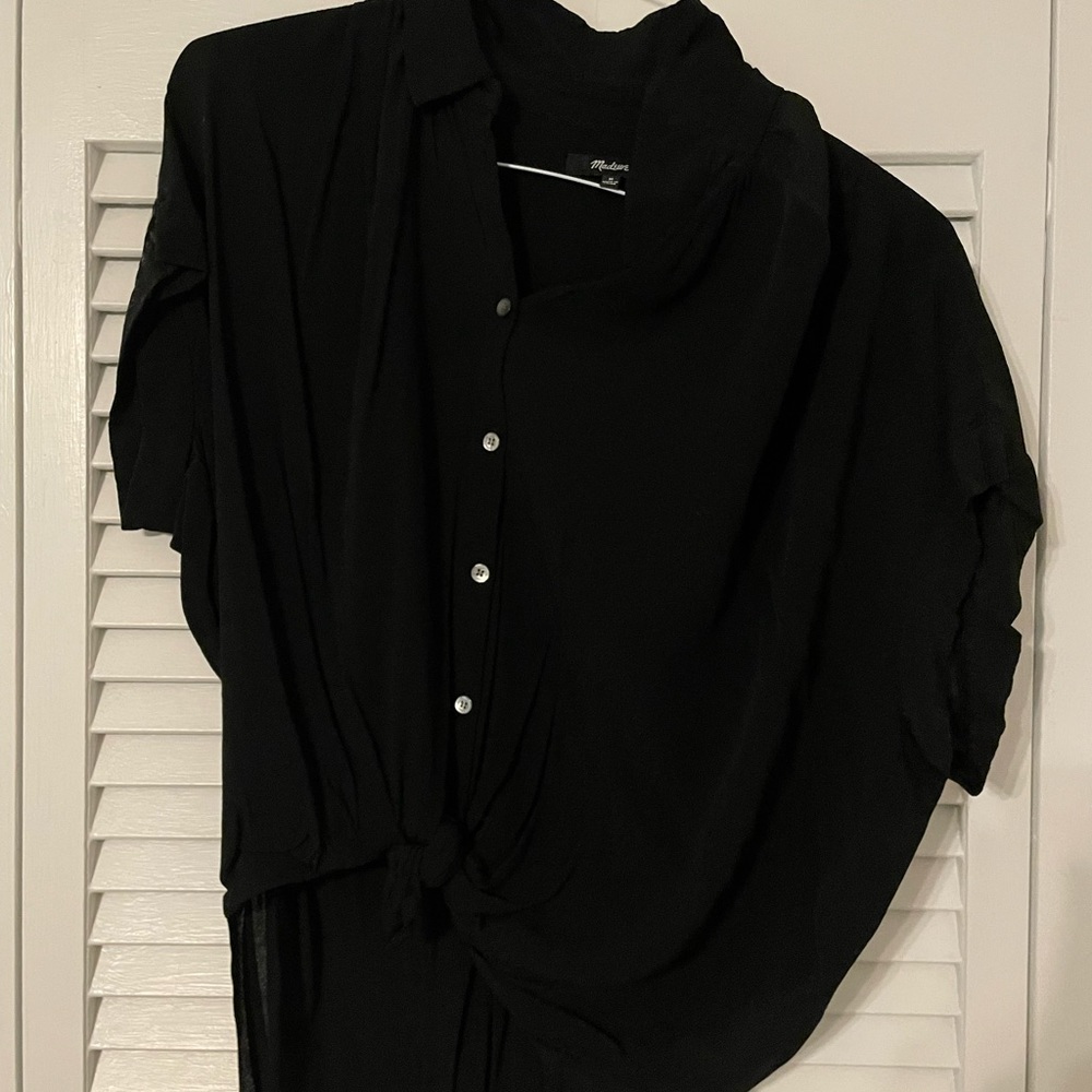 Madewell Central Drapey Shirt Black